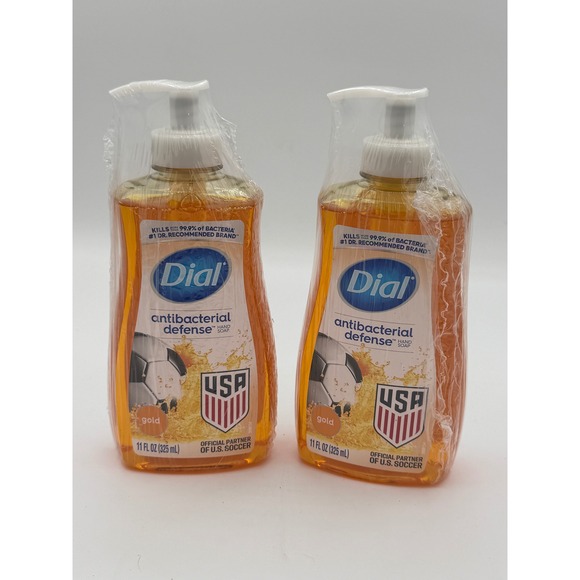 Dial Other - Dial Antibacterial Defense Hand Soap Gold 11oz Pump Bottle 2 Pack USA Soccer